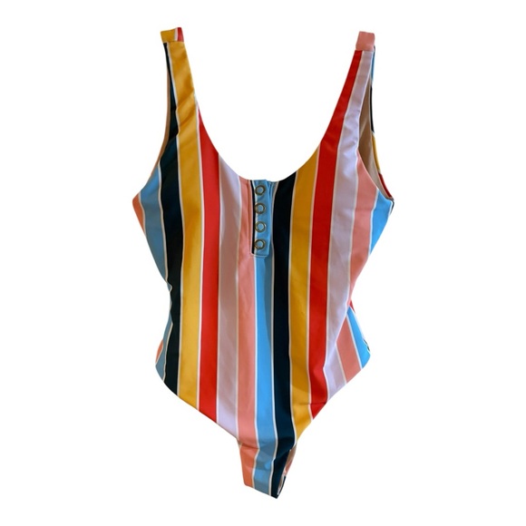 Colorful Striped Swimsuit - Picture 2 of 5